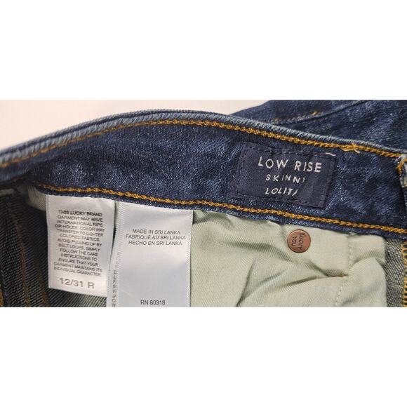 NWOT Lucky brand low rise lolita skinny 12 / 31 stretch ankle jeans classic - Picture 6 of 11